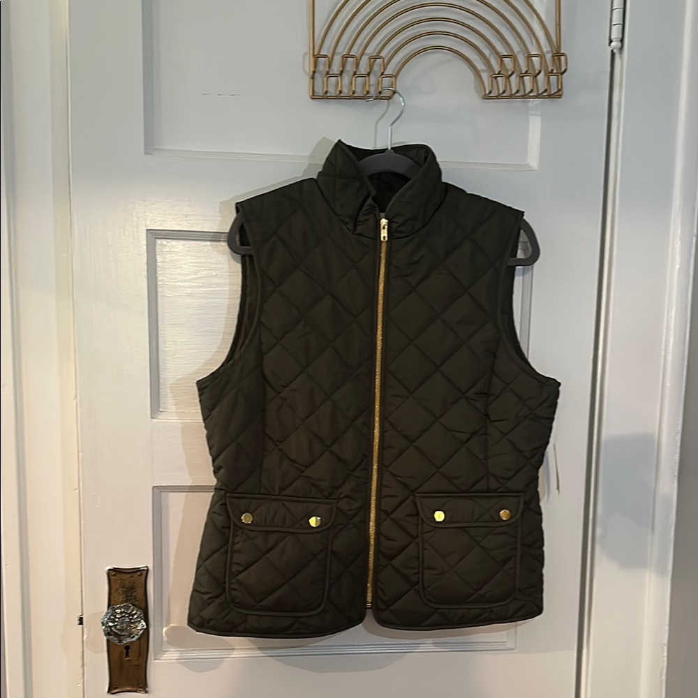 Quilted Olive Vest
